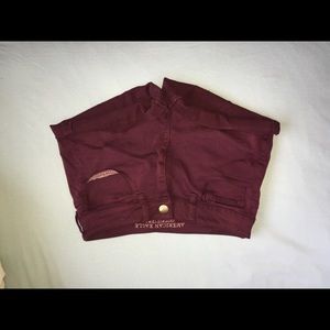 American eagle maroon shorts